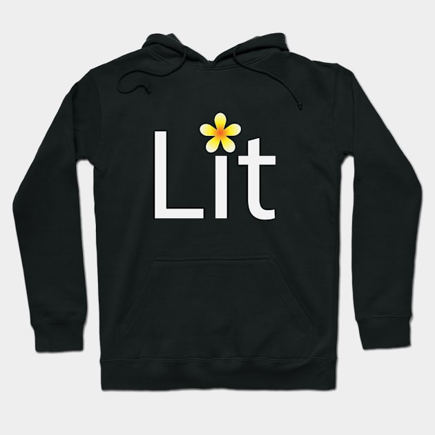 Lit artistic text design Hoodie by BL4CK&WH1TE 